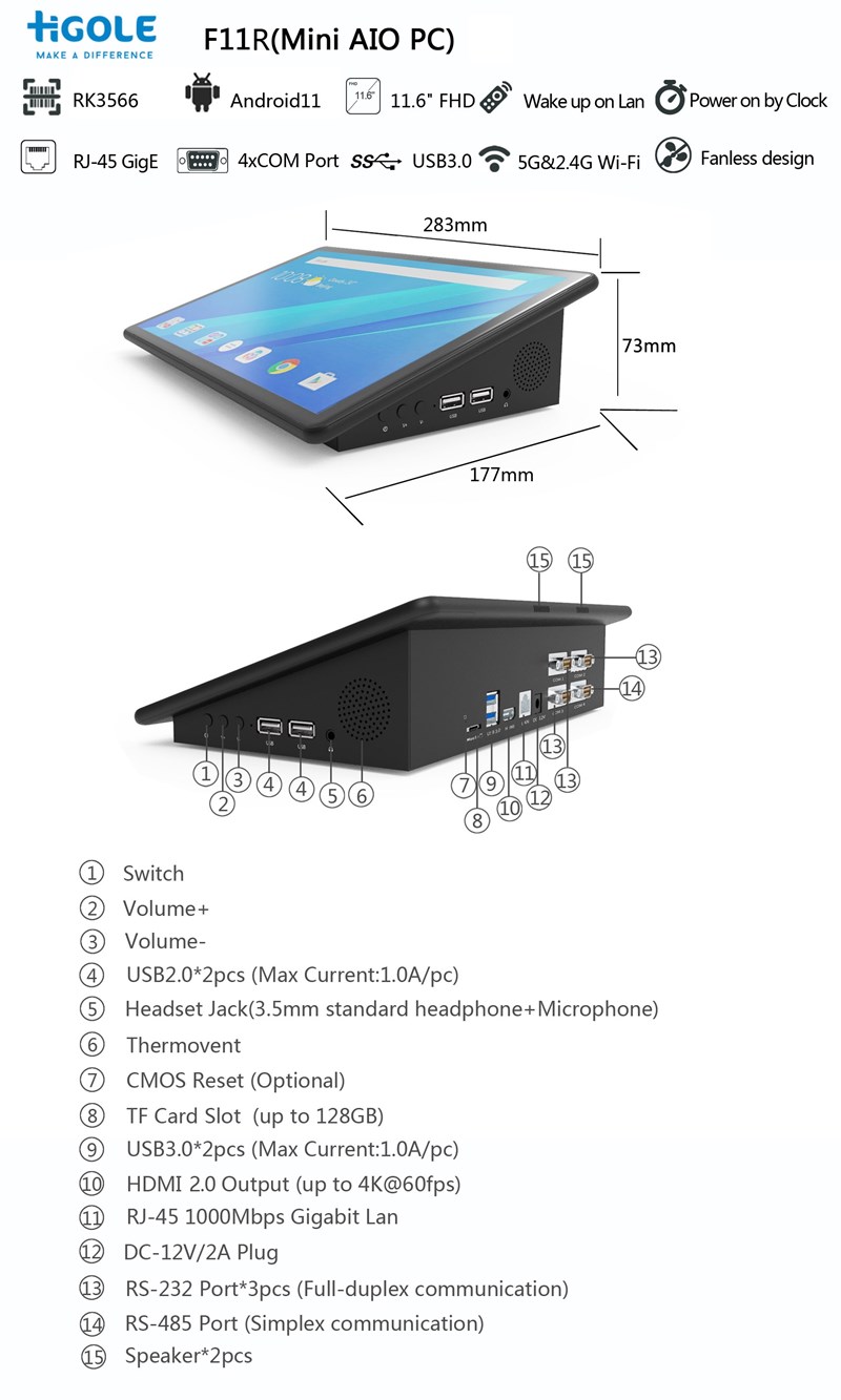 11.6 Android Industrial Tablet