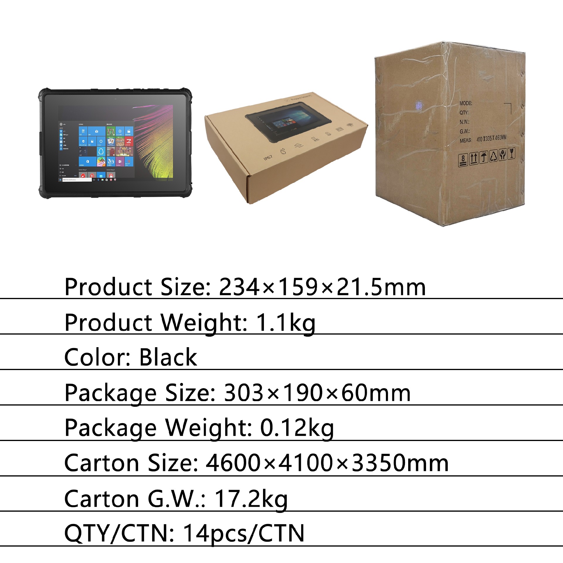 8 inch rugged tablet pc